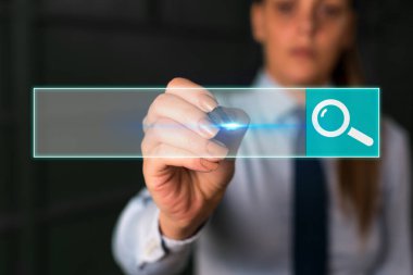 Web Arama Veri Bilgileri Fütüristik Teknoloji Bilgi Düz Element Simgesi. En Son Dijital Bilgisayarlaştırma Ağı Bağlantı İletişim İş Finansal Kavramı.