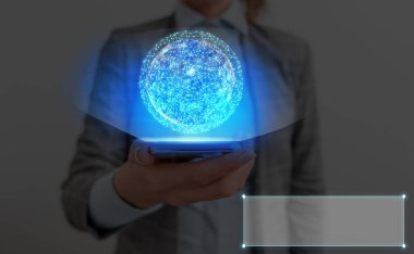 Global Teknoloji İnternet İş Ağı, Dünya 'daki Telekomünikasyon Kripto Para Birimi, Engelleme Zinciri ve Bir sürü şey. Gezegenin panoramik görüntüsü. Bu görüntünün elementleri NASA tarafından desteklenmektedir.