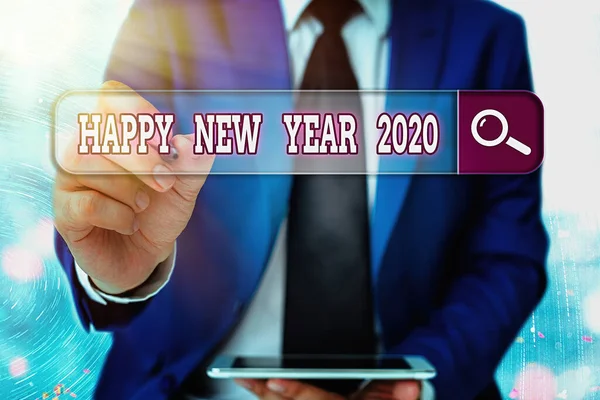 Skrivanteckning som visar Gott Nytt År 2020. Företagsfoto visar firandet av början av kalenderåret 2020. — Stockfoto