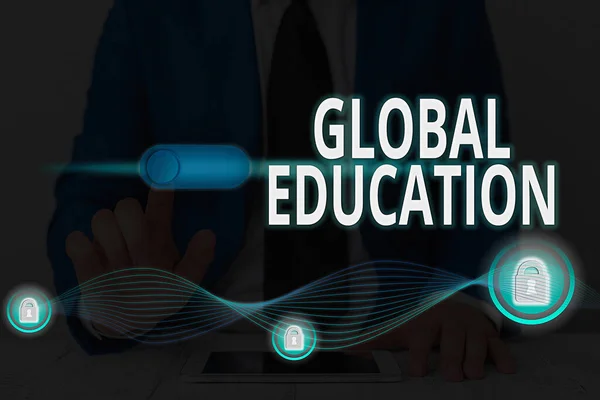 Текст для написания слов Global Education. Необходимая бизнес-концепция междисциплинарного подхода к обучению . — стоковое фото