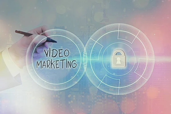 Text sign showing Video Marketing. Conceptual photo using videos to promote and market your product or service.