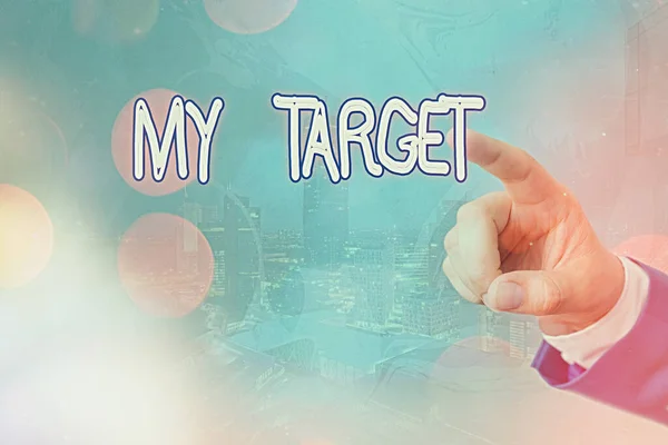 Schreiben Notiz zeigt My Target. Business-Foto, das die Ziele zeigt, die verzweifelt angestrebt werden, um sie erfolgreich zu erreichen. — Stockfoto