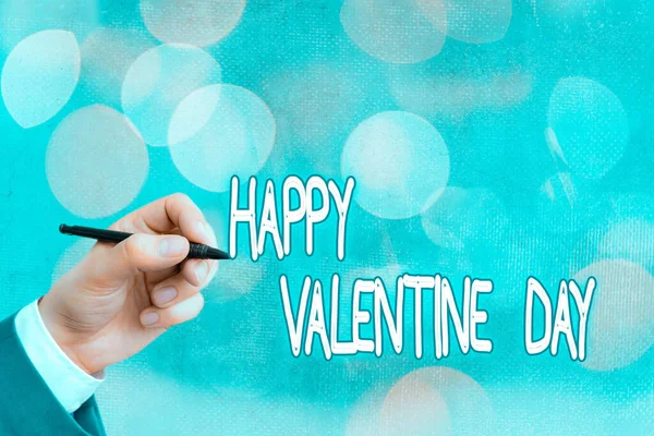 Scrittura concettuale a mano che mostra Buon San Valentino. Business photo text un giorno speciale per gli amanti di esprimere il loro affetto a se stessi . — Foto Stock