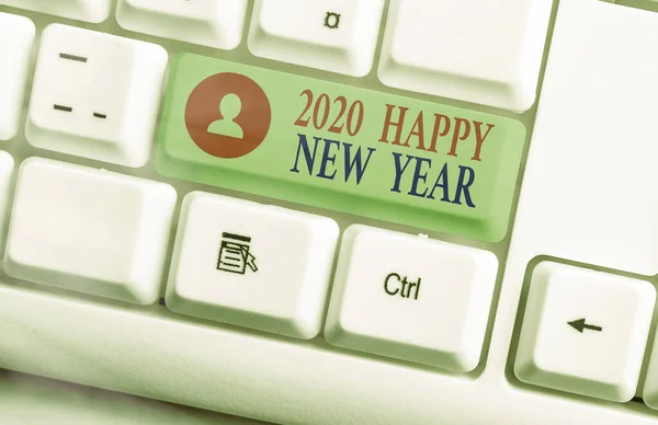 Ordskrivning text 2020 Gott Nytt År. Affärsidé för firandet av början av kalenderåret 2020. — Stockfoto