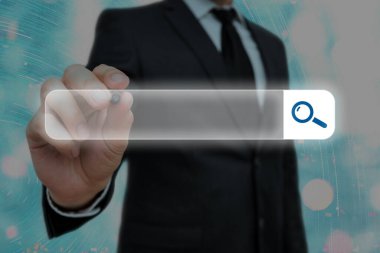 Web Arama Veri Bilgileri Fütüristik Teknoloji Bilgi Düz Element Simgesi. En Son Dijital Bilgisayarlaştırma Ağı Bağlantı İletişim İş Finansal Kavramı.