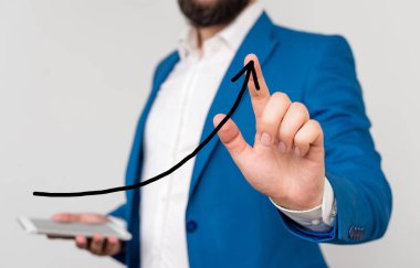 Arrowhead Curve Illustration Face Upward Rising Acoting Access Achievement Development Dijital Ok Çizelgesi Büyümeyi Sembolize Ediyor