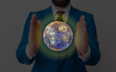 Global Teknoloji İnternet İş Ağı, Dünya 'daki Telekomünikasyon Kripto Para Birimi, Engelleme Zinciri ve Bir sürü şey. Gezegenin panoramik görüntüsü. Bu görüntünün elementleri NASA tarafından desteklenmektedir.