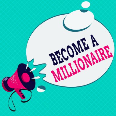 Kavramsal el yazısı bir milyoner olduğunu gösteriyor. İş dünyasından bir iş adamı olmak isteyen ve Ses Efekti Round Round Round Düşünce Baloncuğu ile başarılı bir lider olan Megaphone..