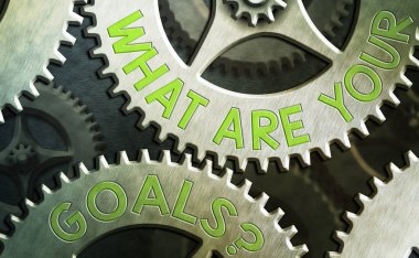 Hedeflerinizin Sorusu 'nu gösteren bir not yazıyorum. Gelecekteki Vizyon Görevi için iş fotoğrafı gösterimi planları.