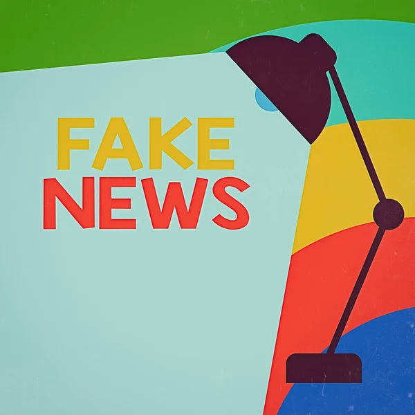 Text sign showing Fake News. Conceptual photo false information publish under the guise of being authentic news Table Pendant Lampshade Adjustable with Light Beam Ray space for Text.