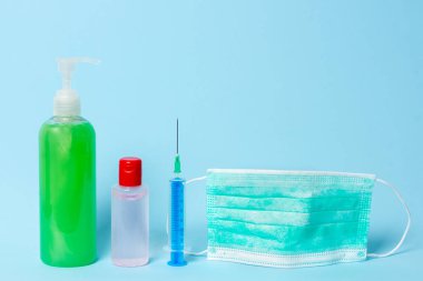 Koruyucu Bariyer Enfeksiyonunu Önlemek İçin Birincil Tıbbi Teçhizat. Sağlık Koruma ve Etkili Dokunulmazlık Konsepti