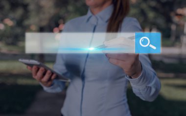 Web Arama Veri Bilgileri Fütüristik Teknoloji Bilgi Düz Element Simgesi. En Son Dijital Bilgisayarlaştırma Ağı Bağlantı İletişim İş Finansal Kavramı.