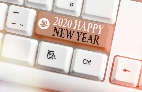 Konceptuell handstil som visar 2020 Gott Nytt År. Företagsfoto visar firandet av början av kalenderåret 2020. — Stockfoto