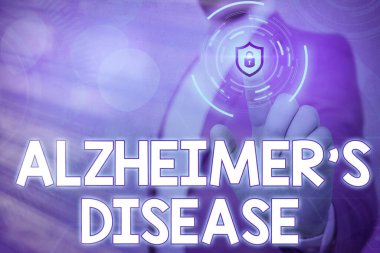 Alzheimer Hastalıkları 'nın el yazısı. Kavram, hafızayı yavaş yavaş yok eden geri döndürülemez beyin rahatsızlığı demektir..