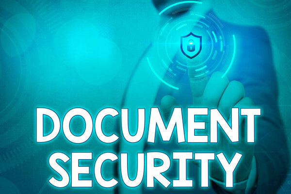 Письменный почерк Document Security. Концепция, означающая обеспечение безопасности всех важных архивов
.
