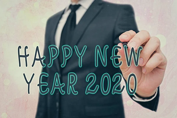 Word skrift text Gott Nytt År 2020. Affärsidé för firandet av början av kalenderåret 2020. — Stockfoto