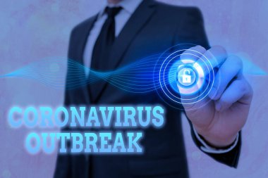El yazısı Coronavirus Salgını. Yeni keşfedilen COVID19 Graphics veri güvenliği uygulama sistemi için asma kilit.