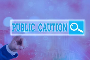 El yazısı, Uyarı yazısı. Potansiyel bir risk web arama dijital bilgi fütüristik teknoloji ağı bağlantısını ifade etmek için halka verilen resmi uyarı anlamına gelen kavram.