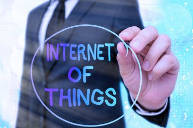 İnternet 'ten mesaj yazıyorum. Ağ bağlantıları için iş konsepti yenilikçi üretim ve akıllı sanayi.