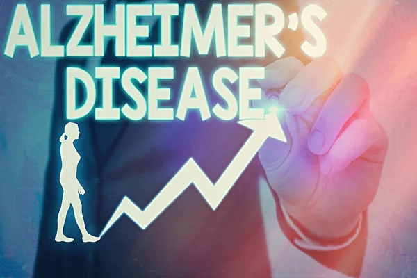 Pismo odręczne choroby Alzheimera. Koncepcja oznacza nieodwracalne zaburzenie mózgu, które powoli niszczy pamięć. — Zdjęcie stockowe