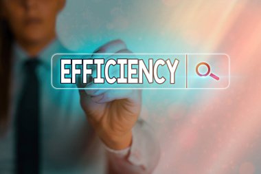 Verimliliği gösteren bir not yazıyorum. İş fotoğrafı gösterme yeteneği kaynakların israfını önleme enerji parası ve zaman Web araması dijital bilgi fütüristik teknoloji ağı bağlantısı.