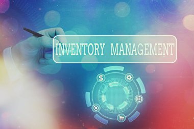 Envanter Yönetimini gösteren metin işareti. Sermayesiz varlıkların ve stok öğelerinin kavramsal fotoğraf denetimi.