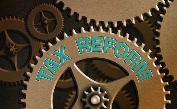 Conceptual hand writing showing Tax Reform. Business photo showcasing government policy about the collection of taxes with business owners System administrator control, gear configuration settings.