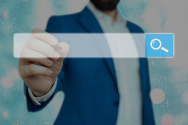 Web Arama Veri Bilgileri Fütüristik Teknoloji Bilgi Düz Element Simgesi. En Son Dijital Bilgisayarlaştırma Ağı Bağlantı İletişim İş Finansal Kavramı.