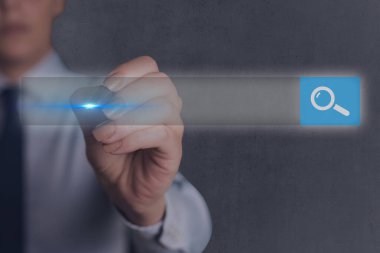 Web Arama Veri Bilgileri Fütüristik Teknoloji Bilgi Düz Element Simgesi. En Son Dijital Bilgisayarlaştırma Ağı Bağlantı İletişim İş Finansal Kavramı.