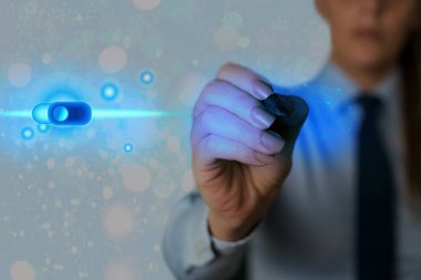 Sanal ekrandaki en son dijital teknoloji koruma veri asma kilidi güvenliğinin grafikleri. Güvenliğe Kilitli İş Adamı.