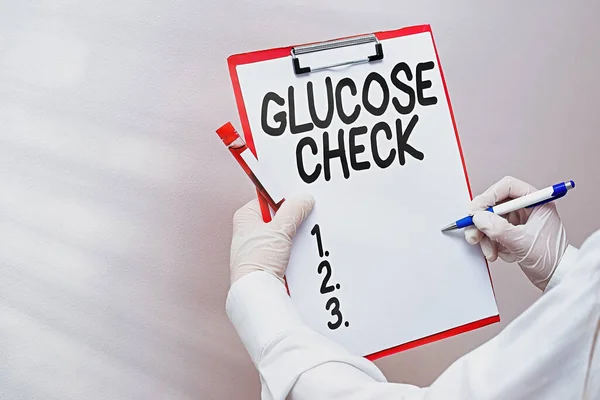 Conceptual Hand Writing Showing Glucose Check. Business Photo Text  Procedure that Measures the Amount of Sugar in a Ilustração Stock -  Ilustração de diabetes, equipamento: 148376438