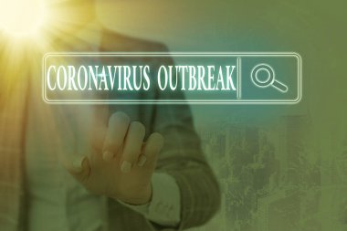 Coronavirüs salgınını gösteren bir not yazıyorum. Yeni keşfedilen COVID19 Web Arama Dijital Bilgi Fütüristik Teknoloji Ağı bağlantısının yol açtığı bulaşıcı hastalıklar.
