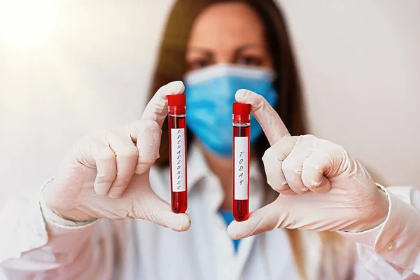 Text sign showing Preparedness. Conceptual photo quality or state of being prepared in case of unexpected events Laboratory blood test sample shown for medical diagnostic analysis result.