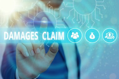 Tazminat talebini gösteren bir mesaj. Kavramsal fotoğraf, mağdur parti sistem yöneticisi denetimi, dişli yapılandırma araçları kavramının hasar veya yükümlülüklerini onarmaya çalışıyor.