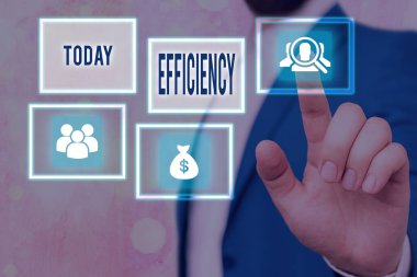 Kelime yazma verimliliği. Kaynakların israfını önleme yeteneği konsepti enerji parası ve zaman çizelgeleri ve en son dijital teknoloji konseptinin farklı kurulumu.