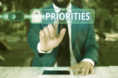 Öncelikleri gösteren bir not yazıyorum. İş fotoğrafı gösterimi daha önemli, web veri güvenlik uygulaması için Graphics asma kilidi görüntülenmesi veya ele alınma durumu.