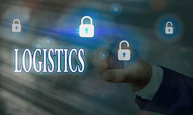 El yazısı Lojistik. Ayrıntılı olarak koordinasyon anlamına gelen konsept web veri bilgi güvenlik uygulama sistemi için çeşitli Grafik asma kilidi içeren karmaşık bir aktivite.