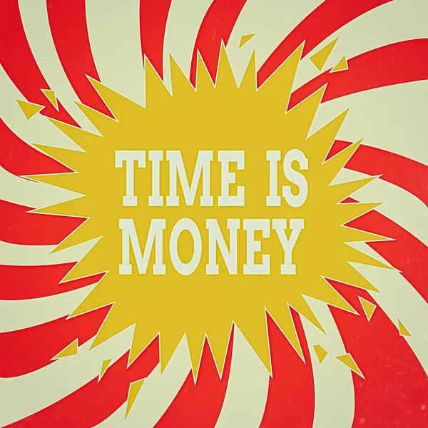 Psaní textu Time Is Money. Obchodní koncept pro dělat věci tak rychle, jak je to možné, a ne ztrácet čas Prázdné praskání praskání praskání řeči Bubble Sound Effect on Burst. — Stock fotografie