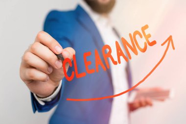 Clearance 'ı gösteren bir not yazıyorum. Büyüme kavramını belirten Dijital ok başı eğrisi belirten bir şey için iş fotoğrafı görüntüleme yetkisiName.