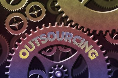 Kelime yazma metni dış kaynak kullanımı. Mal edinmek için iş konsepti veya yabancı tedarikçi Sistem Yöneticisi Kontrolü, Veri Yapılandırma Aracı Konsepti.