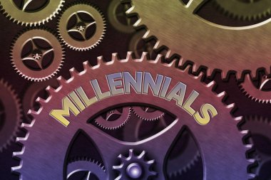 Millennials 'a mesaj yazıyorum. 21. yüzyıl başlarında genç yetişkinliğe ulaşan bir bireyin iş konsepti Sistem Yöneticisi Kontrolü, Vites Yapılandırma Aletleri Konsepti.