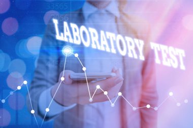 El yazısı laboratuvar testi. Test edilen maddelerin tıbbi teşhisinin belirlenmesi anlamına gelen kavram Arrow sembolünün yukarı doğru gitmesi önemli başarılar göstermektedir..