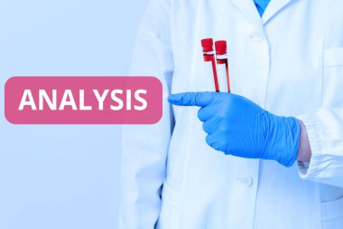 El yazısı Analizi. Konsept, tıbbi tanı analizi için gösterilen laboratuvar kan örneğini anlamak için karmaşık olan her şeyin incelenmesi anlamına gelir..