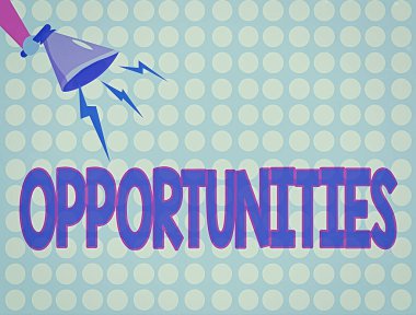 Kelime yazma fırsatları. Gelişme şansı için iş konsepti, elverişli bağlantı koşulları Hu Analizi El Tutma Megafonu Şimşek Ses Efekti Simgesi ile aşağı doğru.