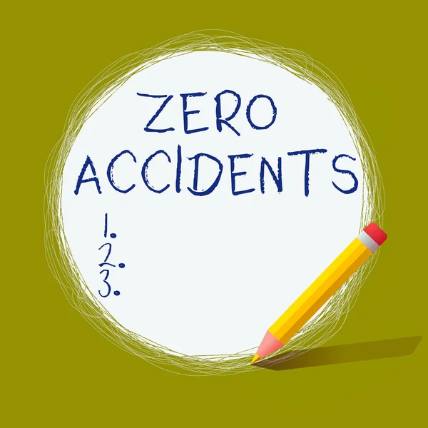 문자제로 사고 (Zero Accidents). 개념이의 미하는 것은 직장에서 사고가 나지 않도록 하는 중요 한 전략이다.. — 스톡 사진