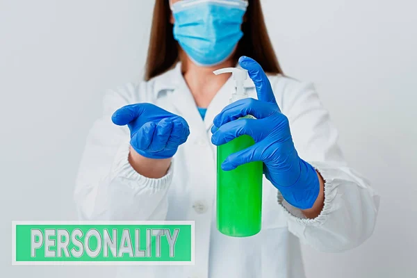 Handwriting text Personality. Concept meaning the condition or fact of relating to a particular an individual Laboratory blood test sample shown for medical diagnostic analysis result. — Stock Photo, Image