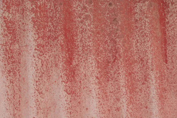Red rusted weathered, grunge looking vintage corrugated metal, outhouse building wall, textured rippled background