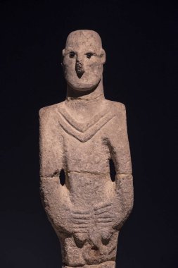 Şanlıurfa, Türkiye - 07 Eylül 2018: Urfa heykel Şanlıurfa Arkeoloji Müzesi, Şanlıurfa, Türkiye üzerinde 07 Eylül 2018.