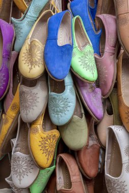 Türkiye 'nin Gaziantep kentinde geleneksel ham sandaletler.