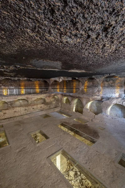 Velká katakomba dávného města Dara v Mardinu, Turecko — Stock fotografie